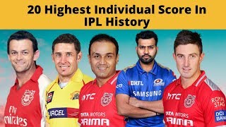 20 Highest Individual Score In IPL | IPL Highest Score In An Innings | Chris Gayle | Ab de Villiers