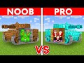 MIKEY vs JJ FAMILY: NOOB vs PRO: TANK HOUSE Build Challenge in Minecraft