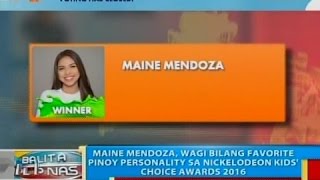 BP: Maine Mendoza, wagi bilang Favorite Pinoy Personality sa Nickelodeon Kids' Choice Awards 2016