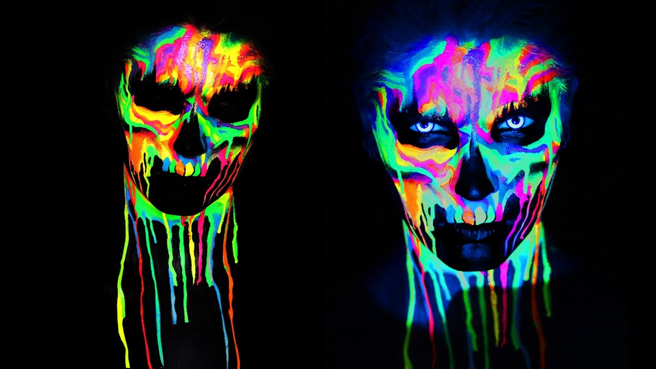 Neon Blacklight Makeup