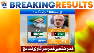NA -196 - PPP Leading | By-Elections - First Unofficial Result | Geo News
