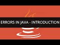 Introduction to Errors in Java | Edureka
