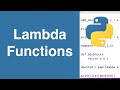 Lambda Functions | Python Tutorial