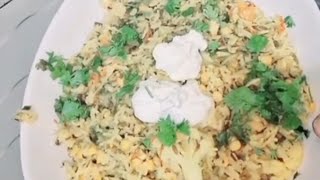 Delicious pulao with curd