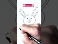 Easy drawing | A Cute Bunny | Tutorial #shorts