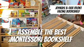 I found the best montessori bookshelf and here’a how to set up joykids 5-tier front facing bookshelf