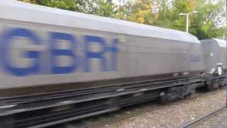 GBRf passig Heworth Northern Station Class 66 66707 Hauling empty colas