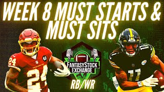 Week 8 Must Starts & Sits - 10 Running Backs/10 Wide Receivers