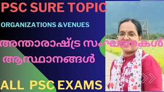 അന്താരാഷ്ട്ര സംഘടനകൾ- ആസ്ഥാനങ്ങൾ- കേരള പി എസ് സി