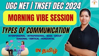 COMMUNICATION - UGC NET DEC 2024 | TNSET 2024 - TYPES OF COMMUNICATION