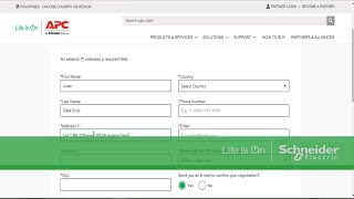 How to Register APC Products Online