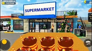 Supermarket \u0026 Motel Simulator (mobile game play and movie 💫 five star hotel