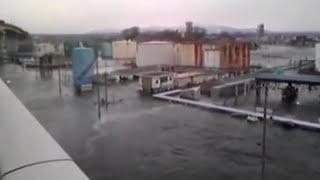 FACTORIES FLOODED WITH JAPANESE TSUNAMI WATER
