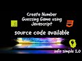 Create Number Guessing game using Javascript | mini projects | info simple 2.0