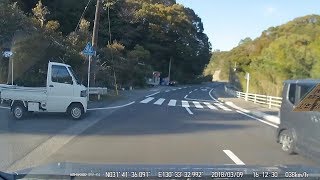 【危険運転報告】一時停止を知らんのか軽トラのじいさん(-゛-ﾒ)