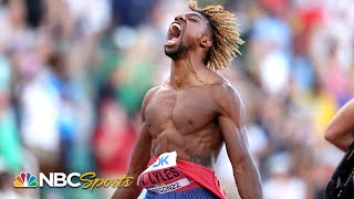 Noah Lyles runs the fastest 200m IN AMERICAN HISTORY to repeat as world champ in USA podium sweep