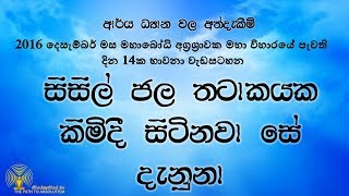 සිසිල් ජල තටාකයක කිමිදී සිටිනවා සේ දැනුනා.