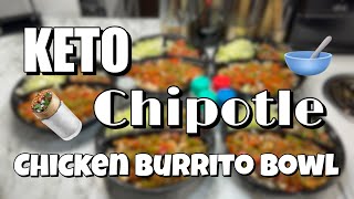 Keto Chipotle Chicken Burrito Bowl | Meal Prep With Me! | Low Carb Weight Loss Meal For The Week !