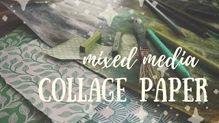 How to make EASY collage paper! Create UNIQUE papers to use in your paintings and art journals.