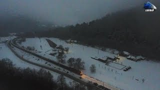 [Drone] LDE2100 609 011-5 in Zăpadă/Snow in Defileul Crișului Repede Canyon - 20 January 2019