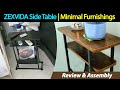 ZEXVIDA Slim End Table Review & Assembly - Living Room End Tables - Bedside Tables for Small Spaces