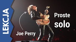 🎸Aerosmith Pink - jak zagrać proste solo gitarowe Joe Perrego - lekcja dla początkujących