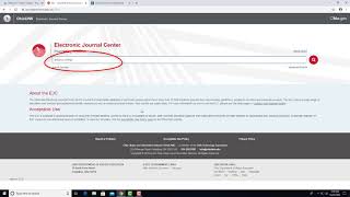 Electronic Journal Center tutorial