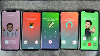 Samsung s8 s9 s10 vs iPhone Xr 11 incoming Call