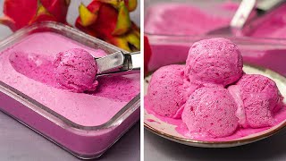 Dragon Fruit Ice Cream Recipe | Easy Homemade Ice Cream Recipe | Yummy