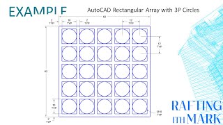 AutoCAD Rectangular Array with 3P Circles