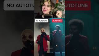 The Weeknd - Save Your Tears, autotune vs no autotune #shorts #viral #reaction