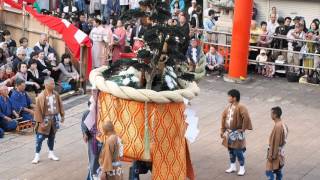 平成27年長崎くんち中日金屋町傘鉾－八坂神社－