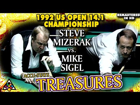14.1: Steve MIZERAK vs. Mike SIGEL – 1992 AMERICAN OPEN STRAIGHT POOL CHAMPIONSHIP