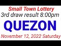 STL - QUEZON November 12, 2022 3RD DRAW RESULT