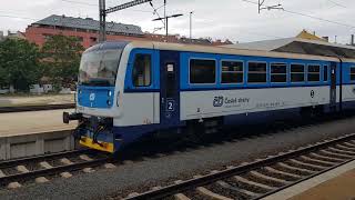 CD Class 814 -  814221 departing Praha-Vršovice railway Station on 11/09/24