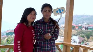 Beautiful Chin girls having Selfies at Hakha Viewpoint - 4K