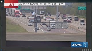Iowa State Patrol reporting minor injuries in I-80 West Des Moines crash
