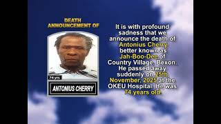 Antonius Cherry ~ Short Obituary