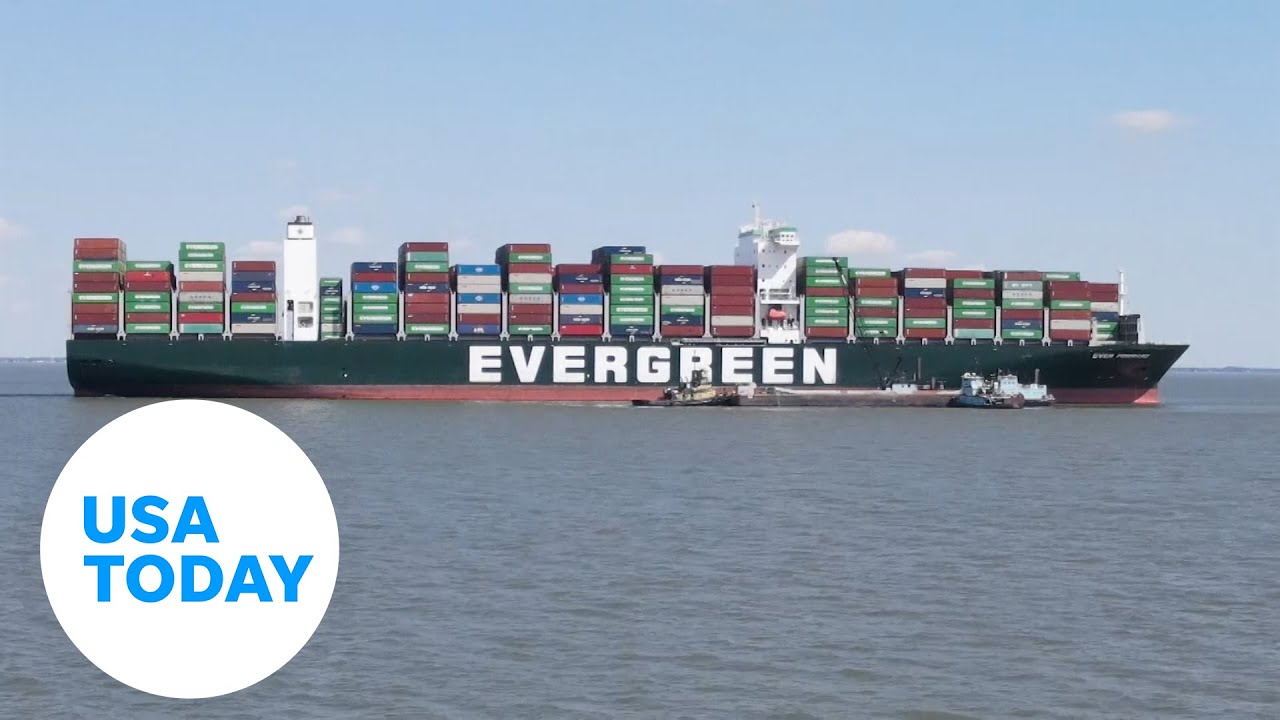 Ever Forward Cargo Ship Freed After Being Stuck In Chesapeake Bay | USA ...