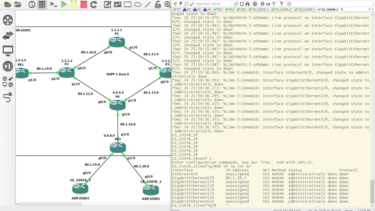 MPLS L3VPN Configuration - BGP As The PE-CE Routing Protocol - YouTube