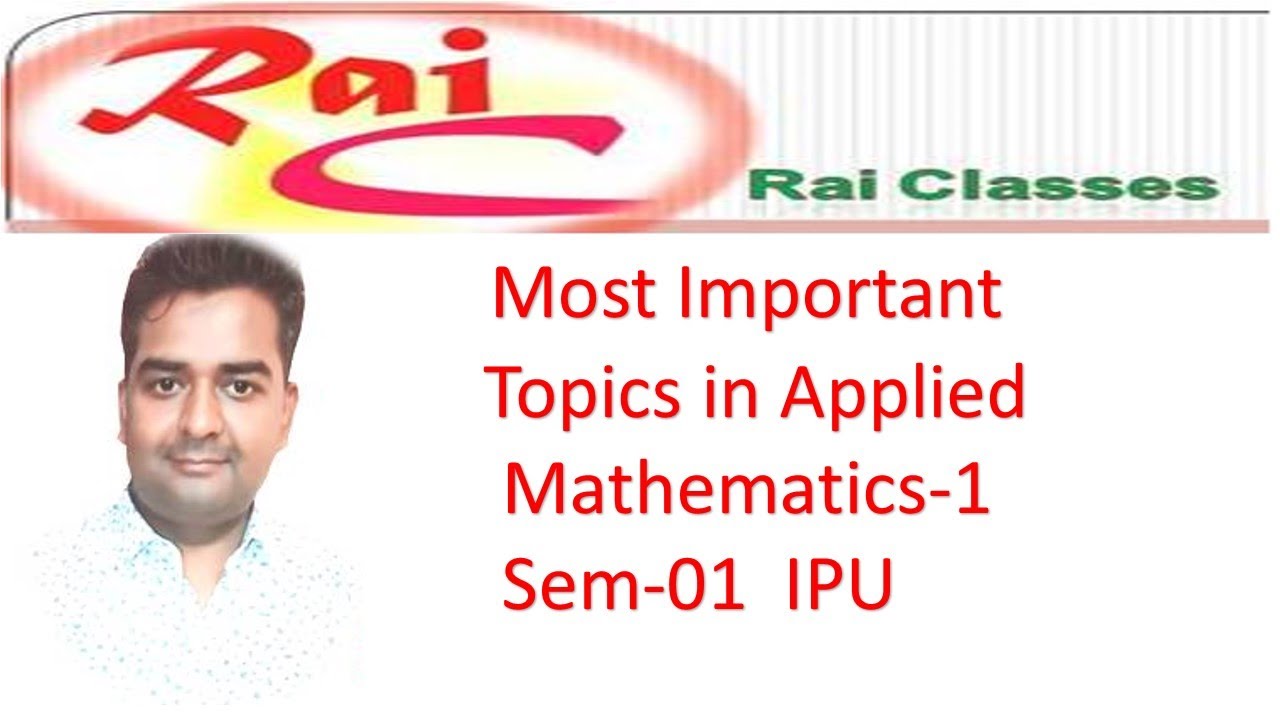 Applied Mathematics-1 Important Topics Most Important Questions For 1 ...