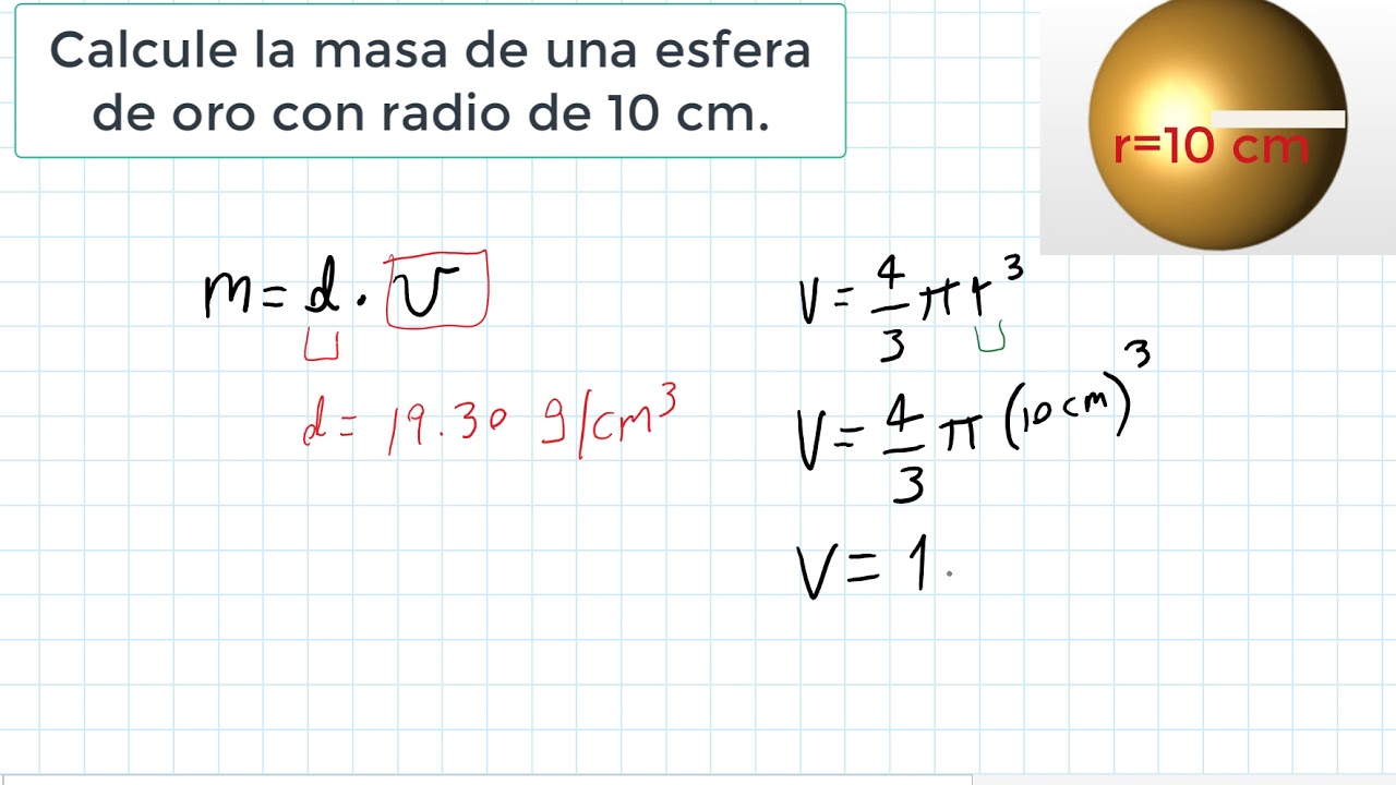 Calcular La Masa De Una Esfera - YouTube