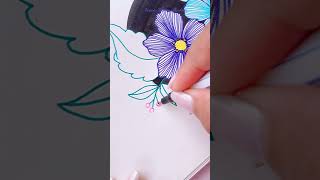 Painting with pens || Creative Art  #art #painting #youtubeshortsvideo #satisfying
