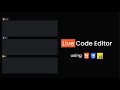 How To Make Live Code Editor Using HTML CSS And JavaScript | Online Code Editor | Bluebace