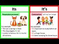 ITS vs IT'S  🤔| What's the difference? | Learn with examples