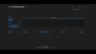 How typing with 80 WPM looks like - monkeytype