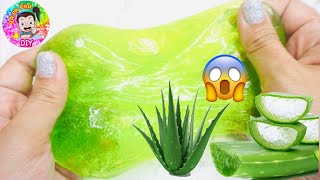 Slime No Glue 💦😱 สไลม์โนกาว ว่านหางจระเข้ 💚💚💚