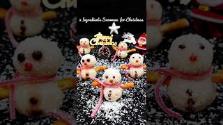 2 Ingredients Snowman ready for ur christmas #recipe #youtube #christmas #mykitchenndiaries