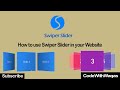 how to use swiper slider in your website