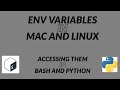 BASH , PYTHON QUICK TIP : Hiding sensitive information in environamental variables (MAC AND LINUX)